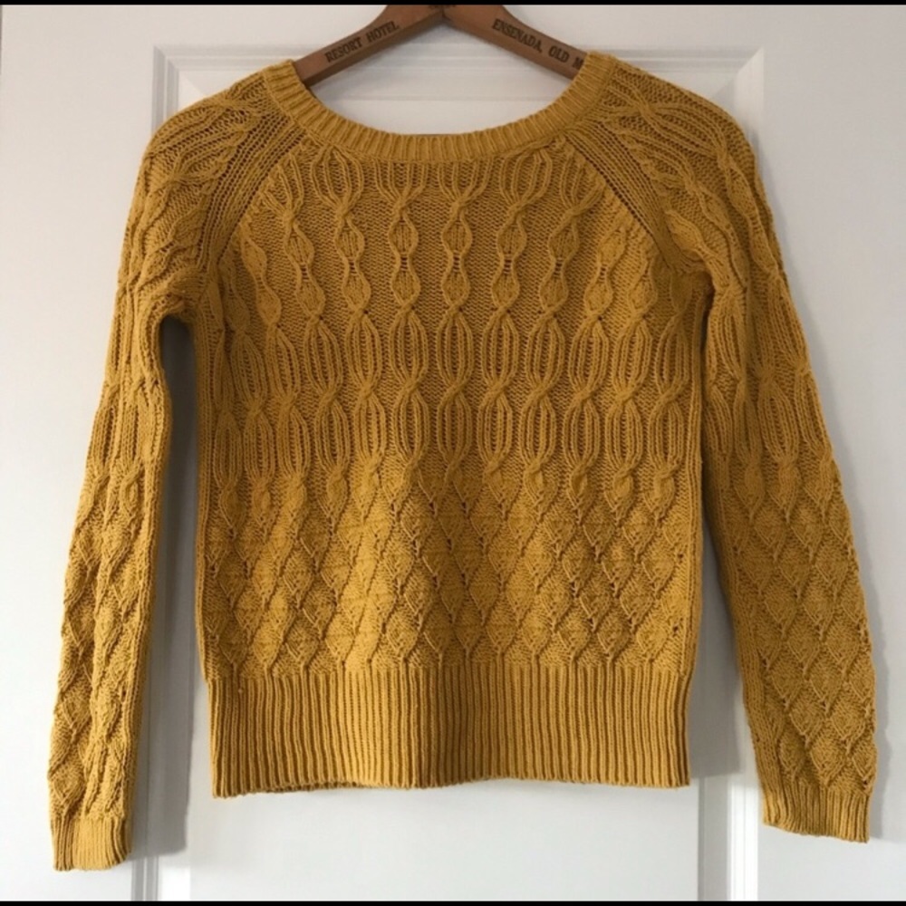 {Anthro} Sparrow cable knit crewneck sweater, XS